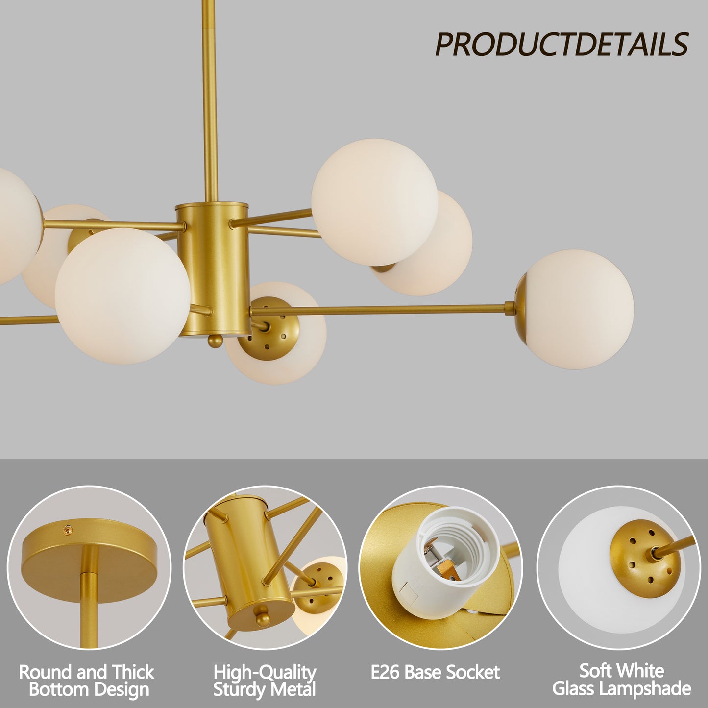 Eda Modern Gold Chandelier