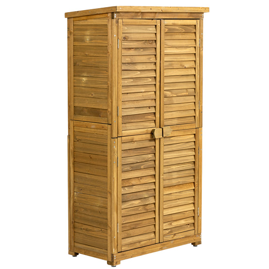 Marites Craftsman Vertical Patio Storage Shed