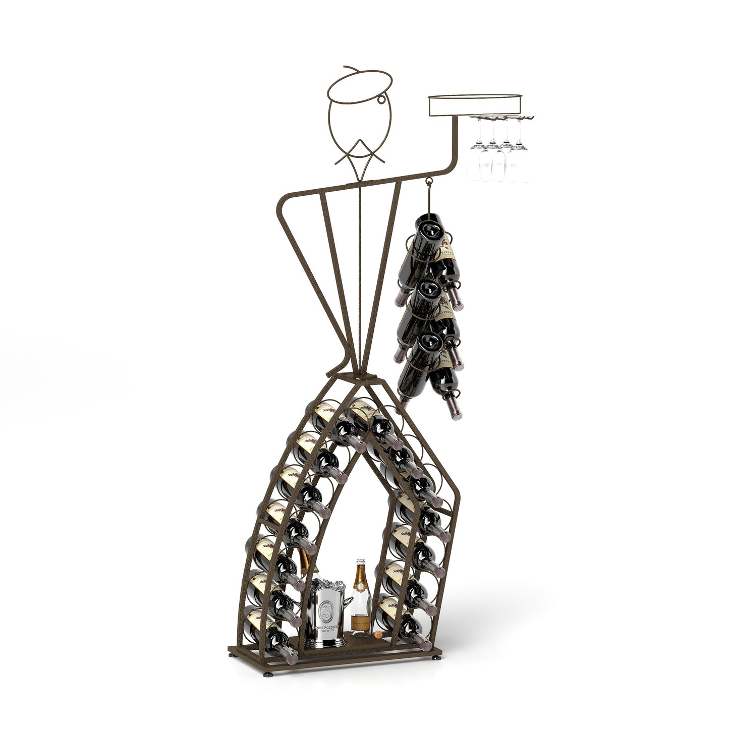 Healdsburg Industrial Freestanding Wine Rack Storage