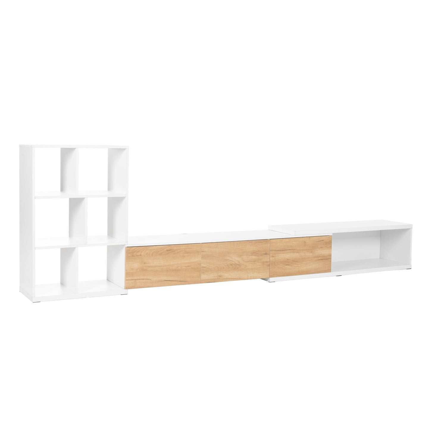 Amity Modern Extendable TV Stand Entertainment Center