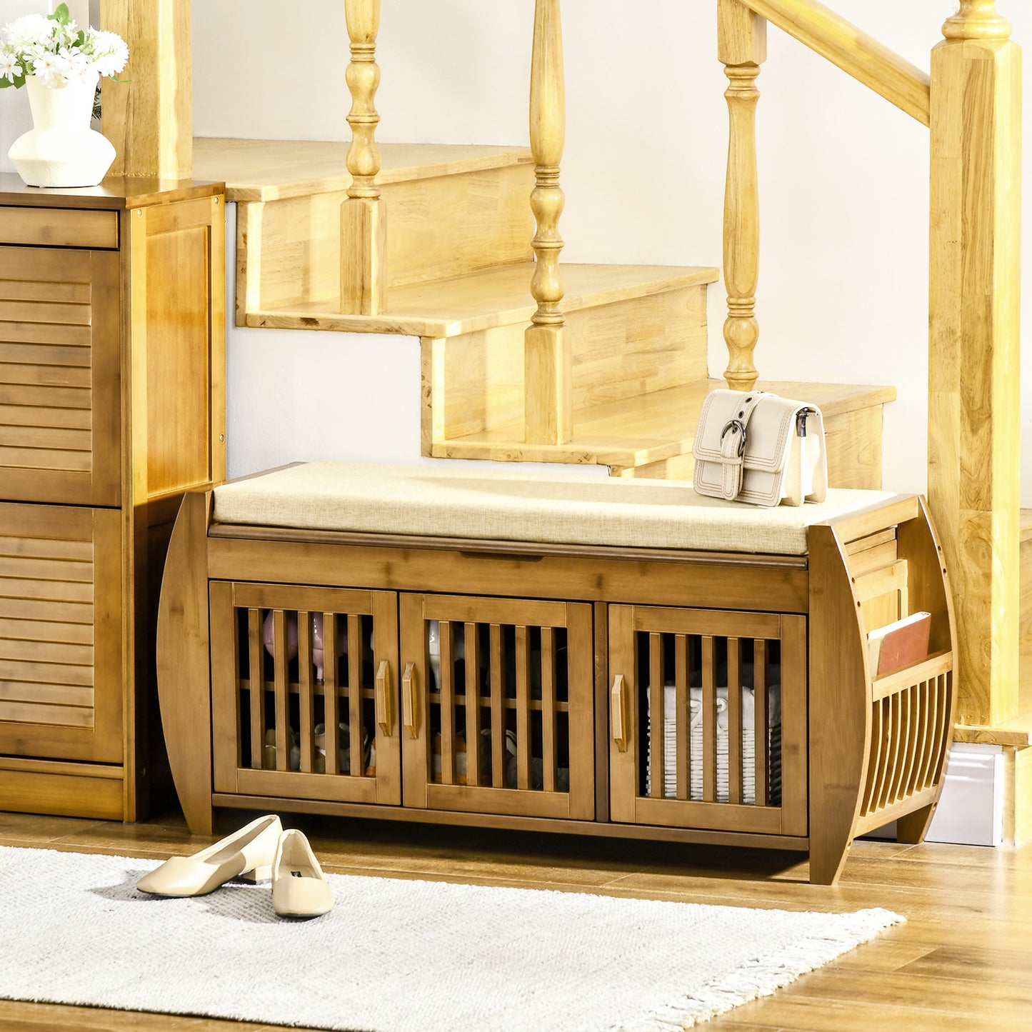 Niles Craftsman Velvet Classic Shoe Bench