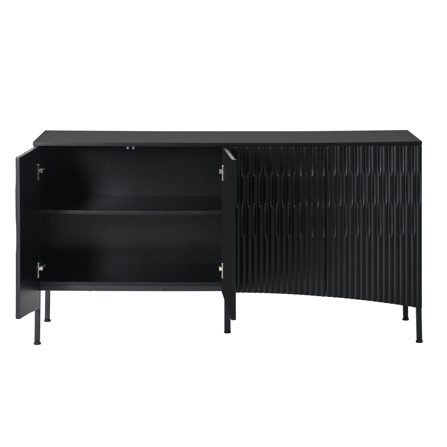 Mission Traditional Elegant Curved Sideboard