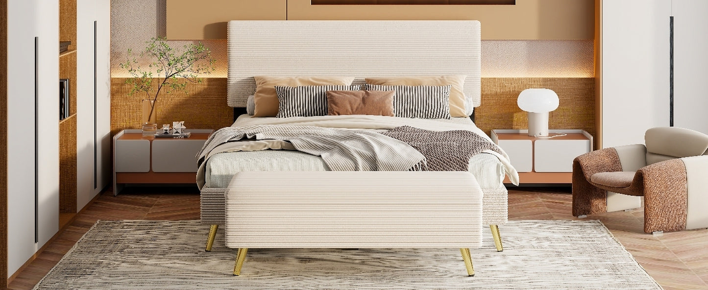 Healdsburg Contemporary Velvet Storage Bedroom Sets