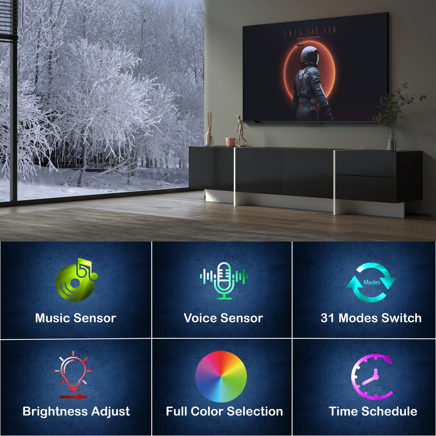 Lula Modern LED TV Remote Console Stand