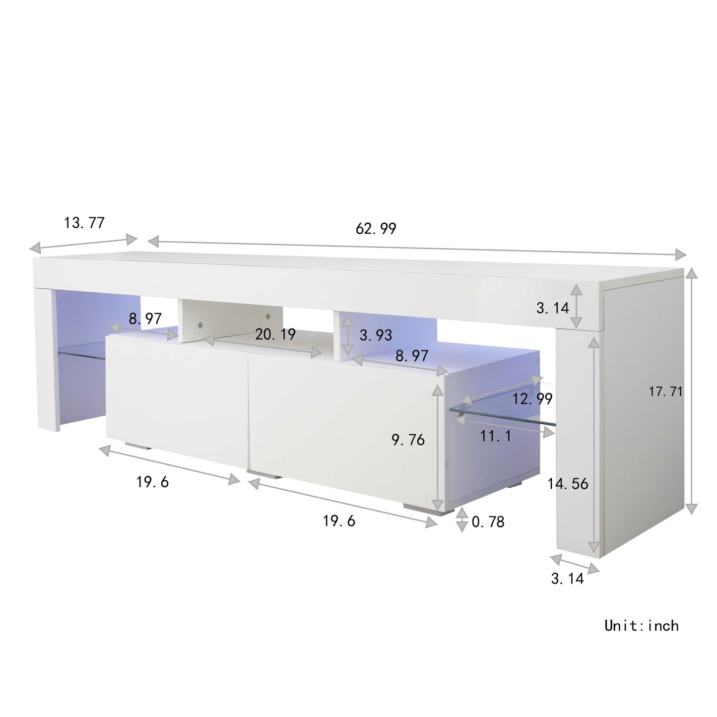 Napa Modern Velvet TV Stand