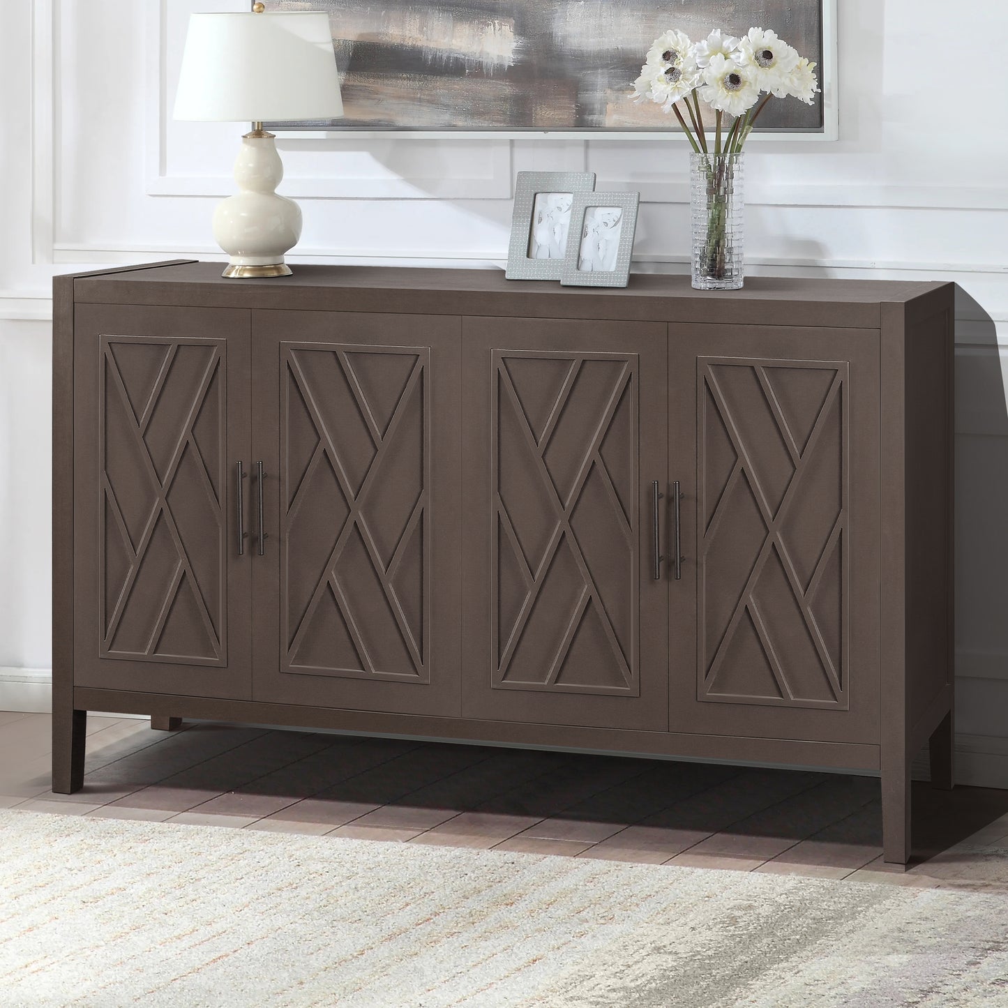 Centerville Modern Twill Wooden Sideboard Cabinet