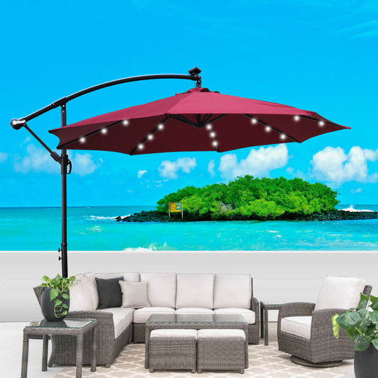 Napa Contemporary Solar LED Patio Umbrella