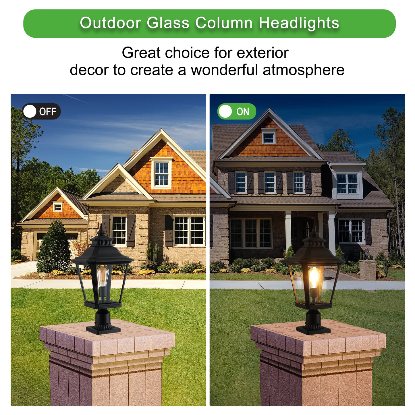 Mission Traditional Glass Column Headlights