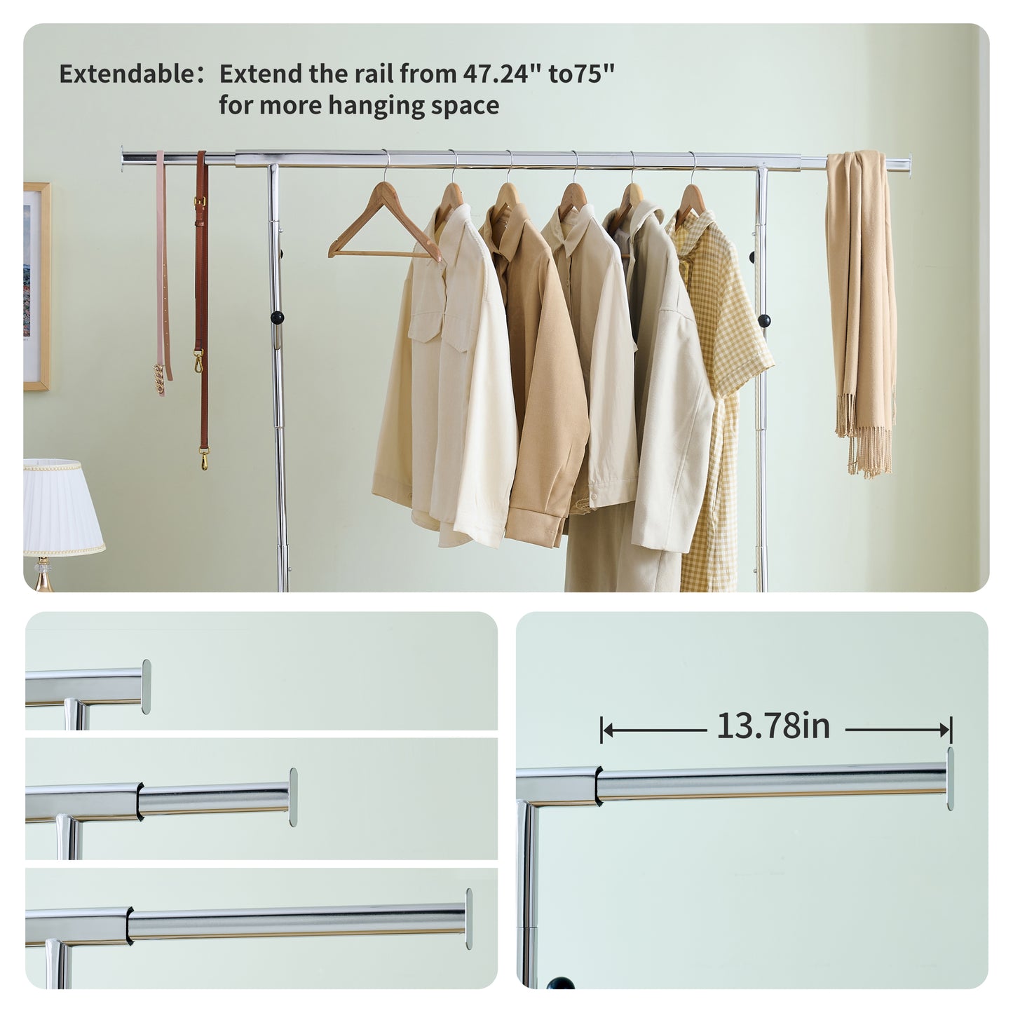 Justo Industrial Heavy Duty Rolling Rack