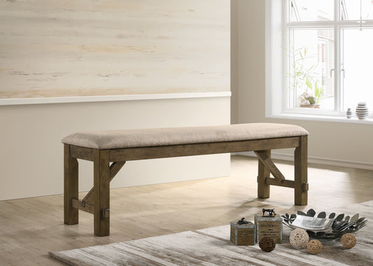 Lazzareschi Craftsman Raven Wood Fabric Bench