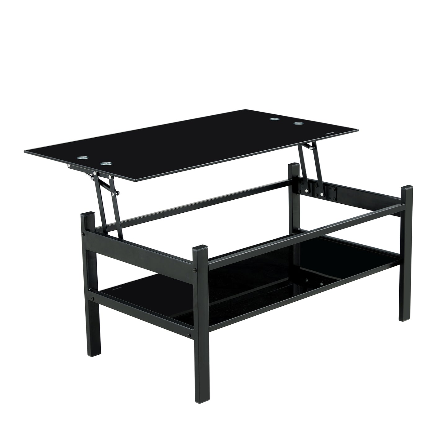 Centerville Modern Glass Lift Top Coffee Table