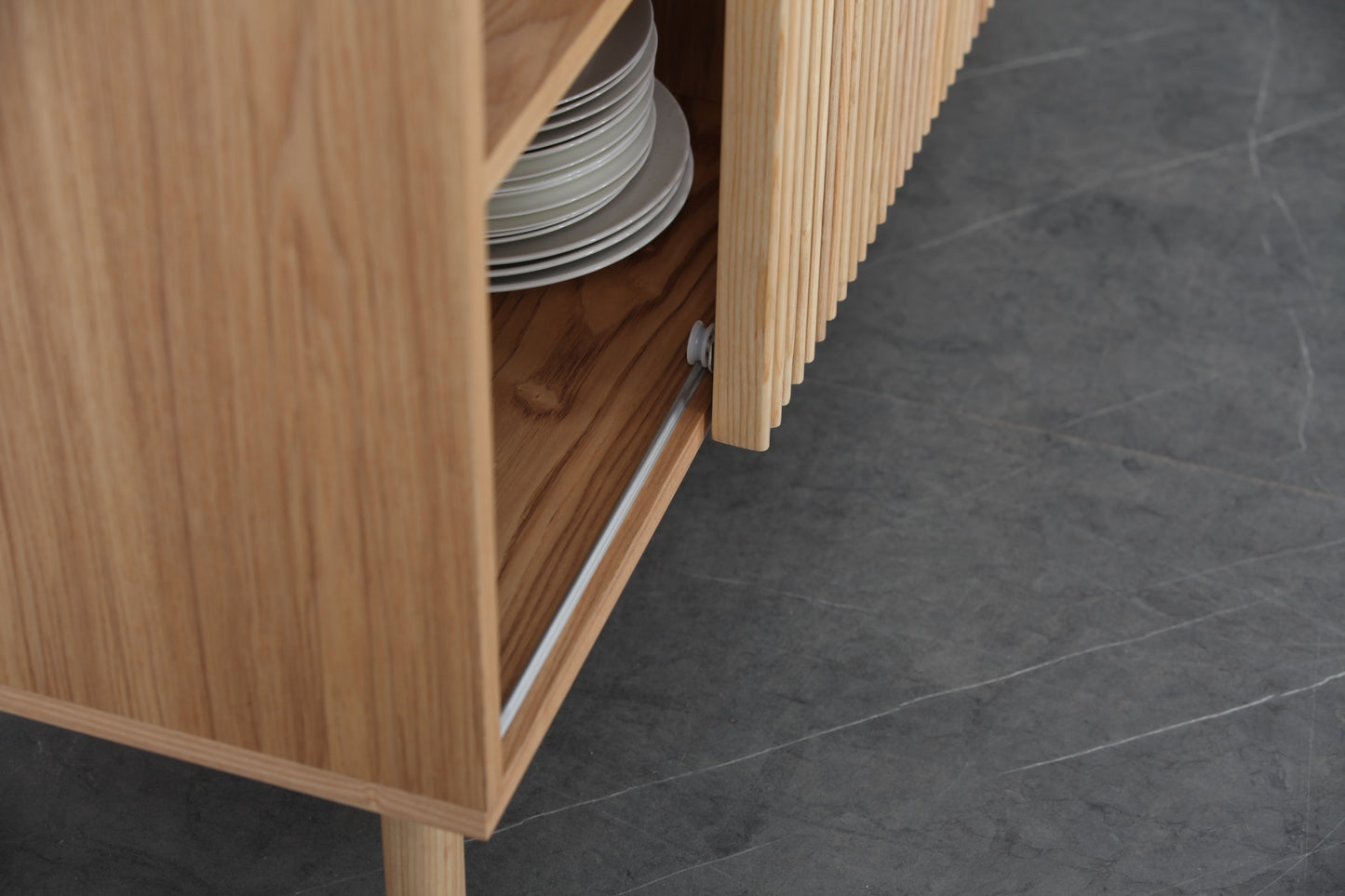 Mission Modern Velvet Storage Cabinet