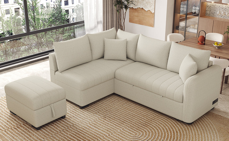 Justo Contemporary Upholstered Sofa Bed