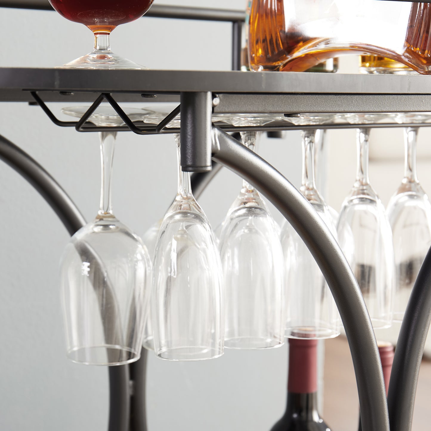 Justo Industrial Retro Beverage Wine Rack