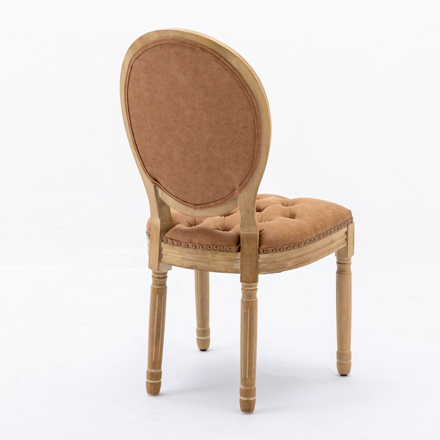 Lazzareschi Traditional Antique Leather Dining Chair