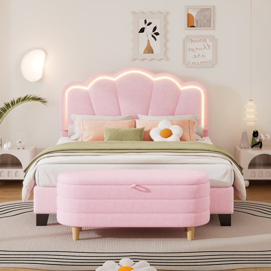 Marcel Contemporary LED Upholstered Bedroom Sets