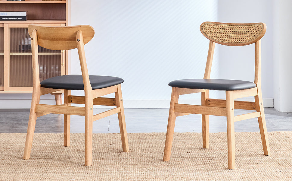 Eda Mid-Century Solid Wood Dining Chair