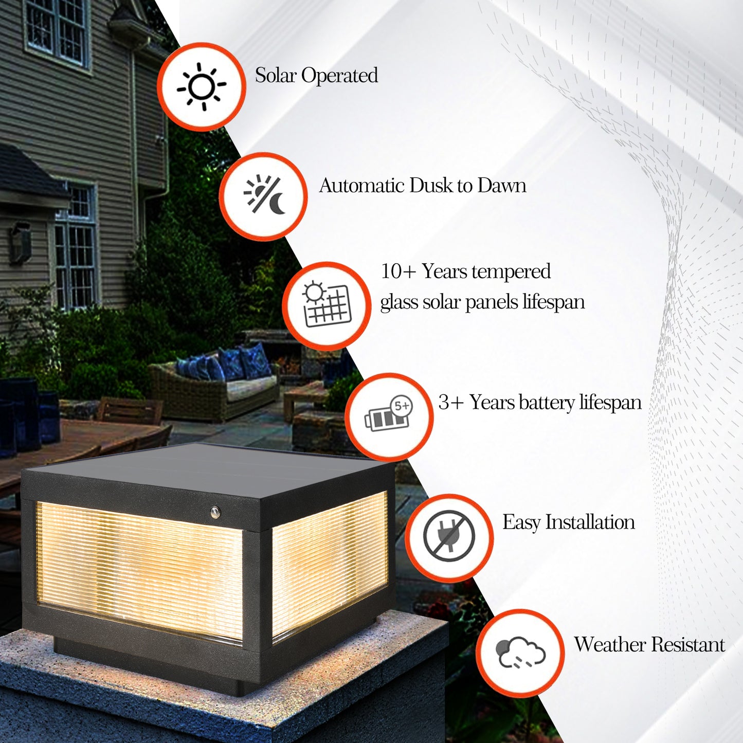 Cleo Modern Solar Dimmable Wall Lamp