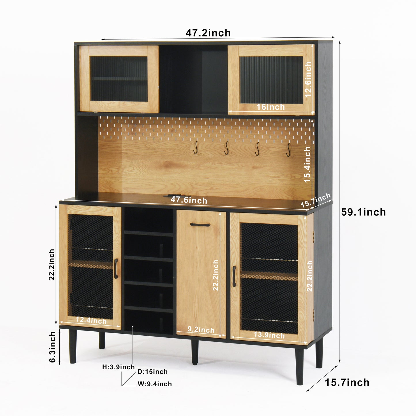 Somerset Modern Velvet Buffet Sideboard Cabinet