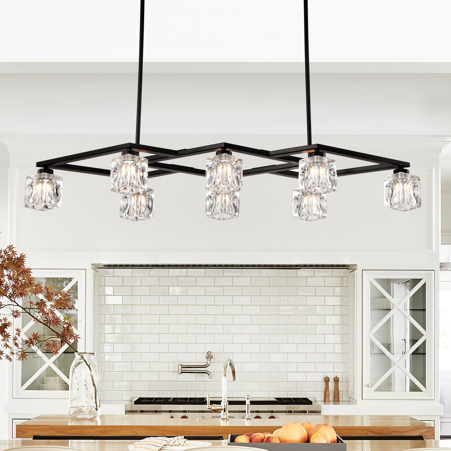Marcel Industrial Crystal Chandelier