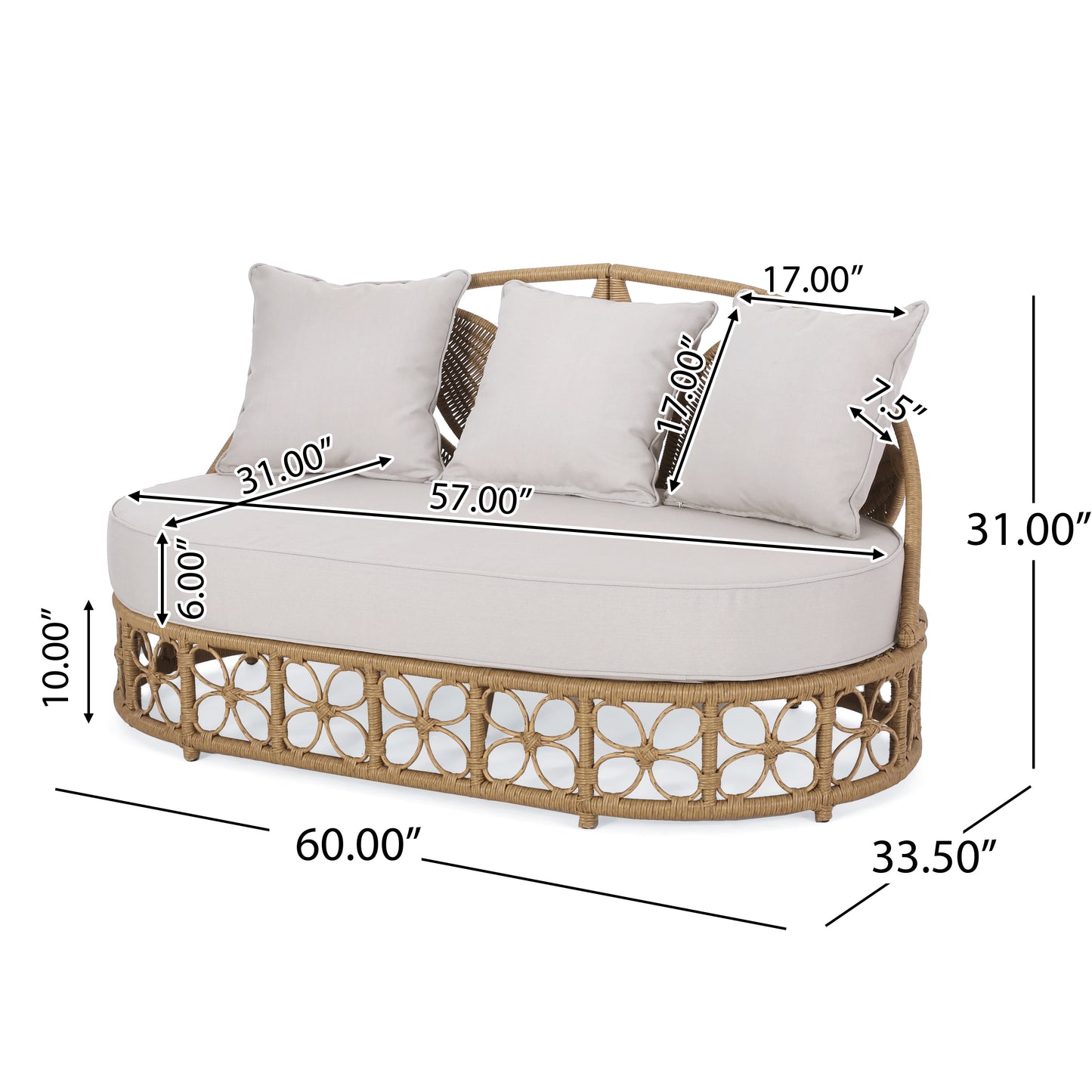 Fremont Craftsman Outdoor Ratten Daybed