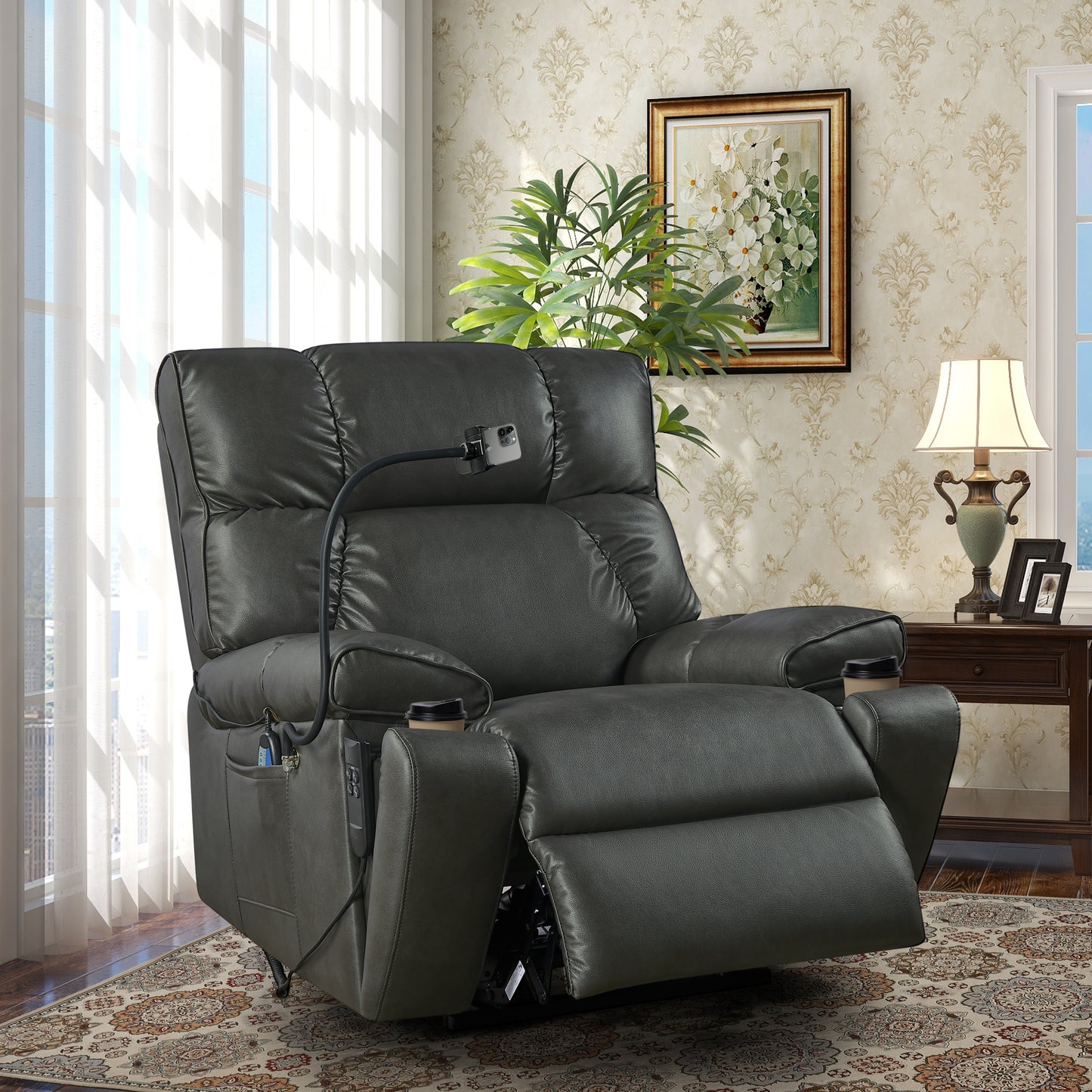 Cleo Contemporary Velvet Recliner Chair
