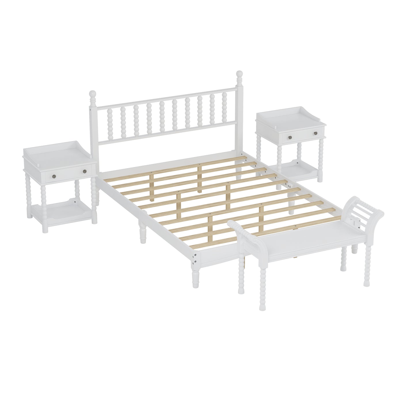 Warmsprings Mid-Century Gourd Shaped Retro Bedroom Set