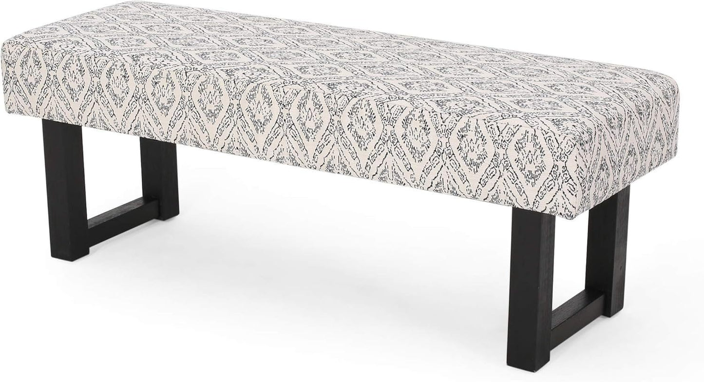 Kingsly Modern Boho Fabric Bench