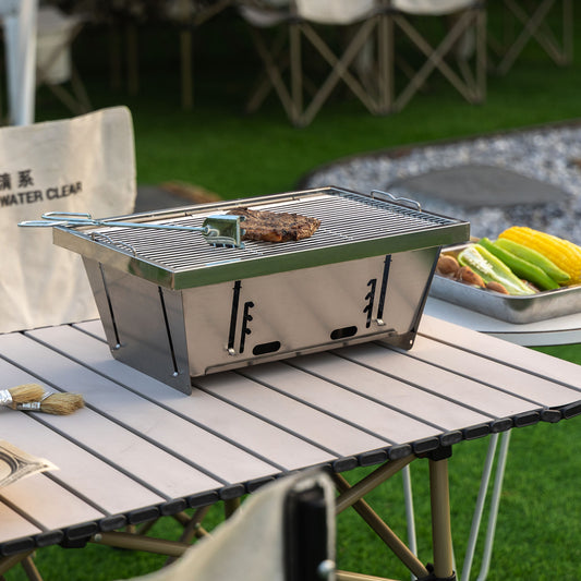 Lazzareschi Industrial Folded Portable Charcoal Barbecue