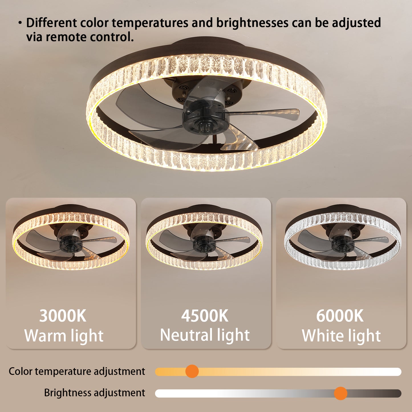 Healdsburg Modern LED Chandelier Fan