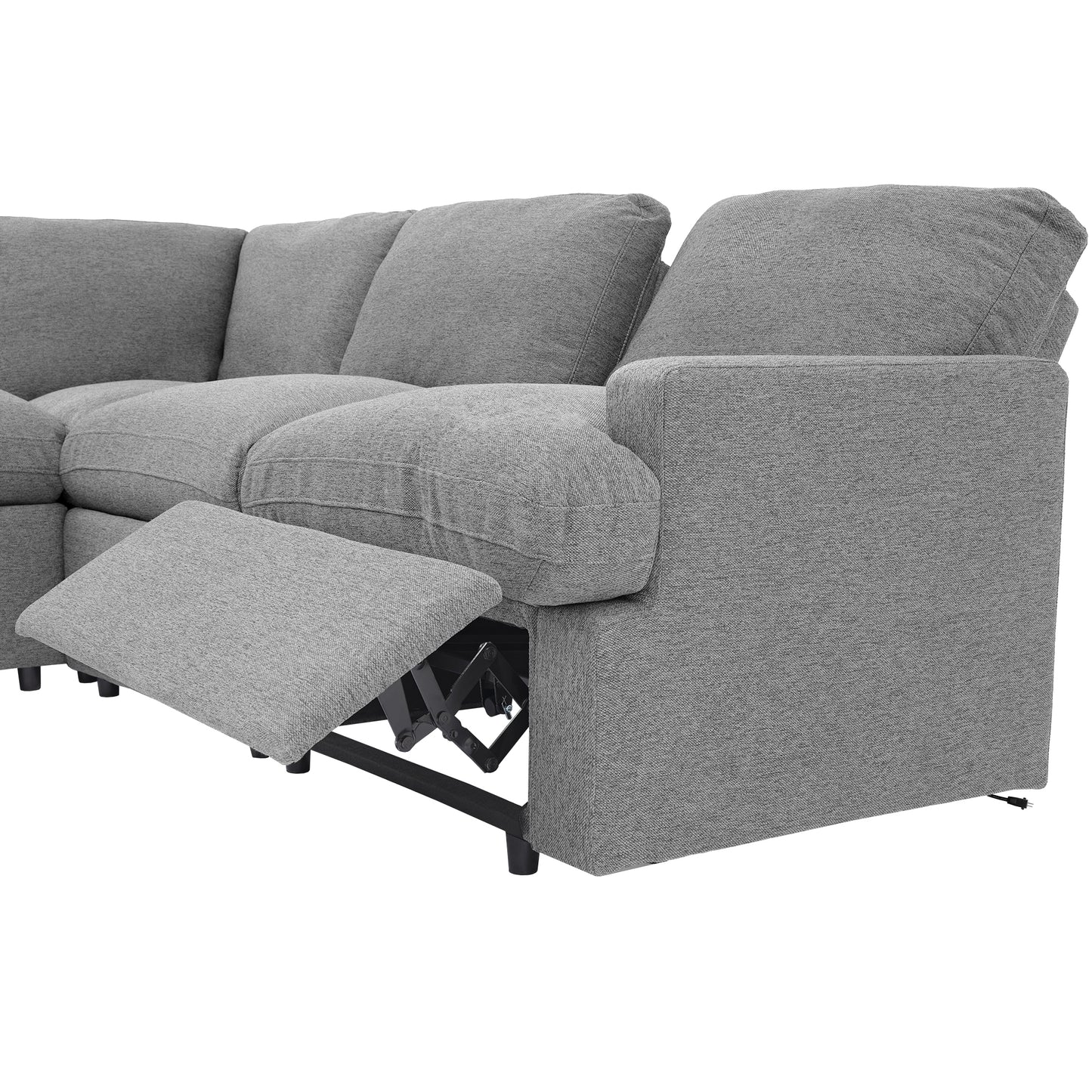 Marcel Contemporary Velvet Recliner Sectional