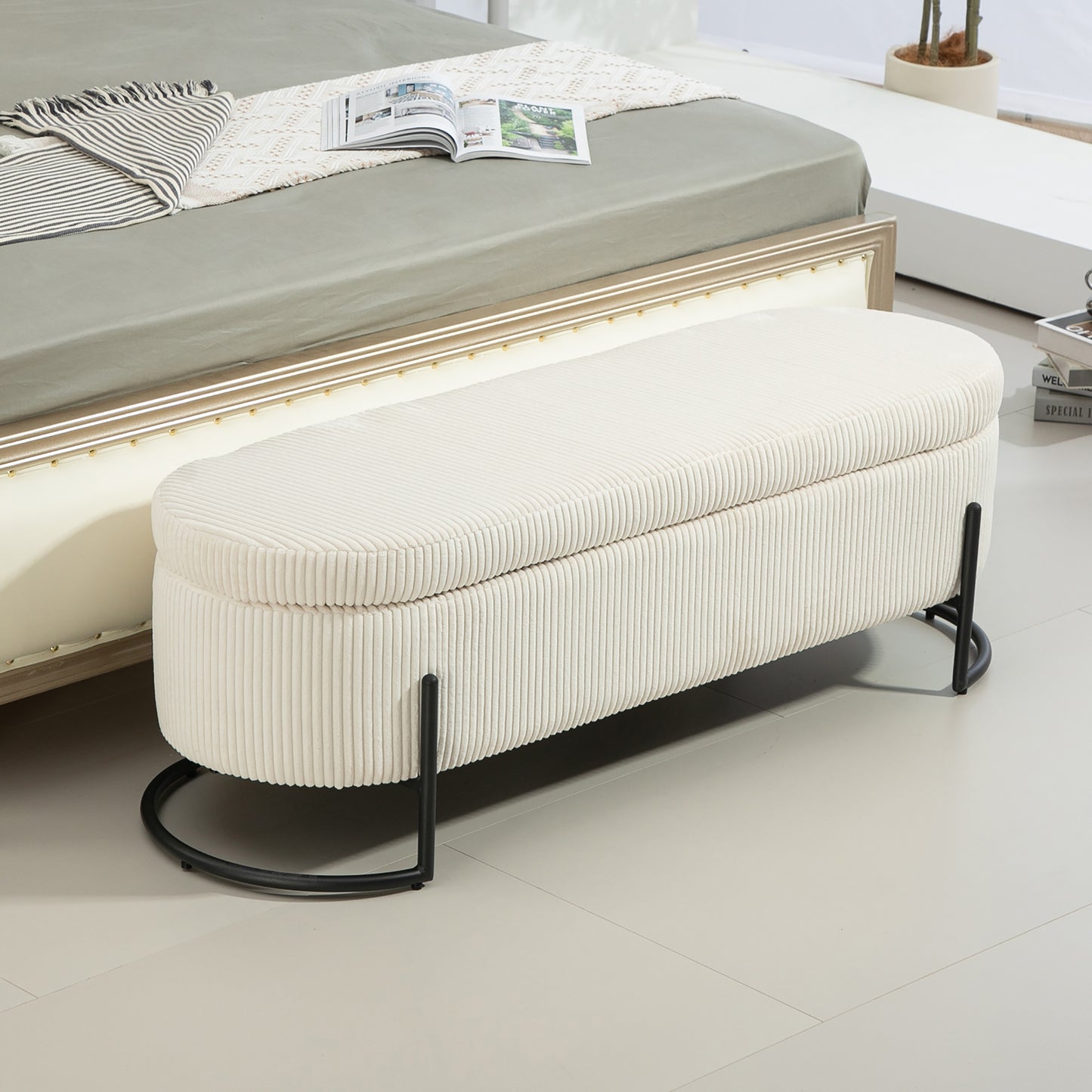Lula Modern Upholstered Storage Ottoman