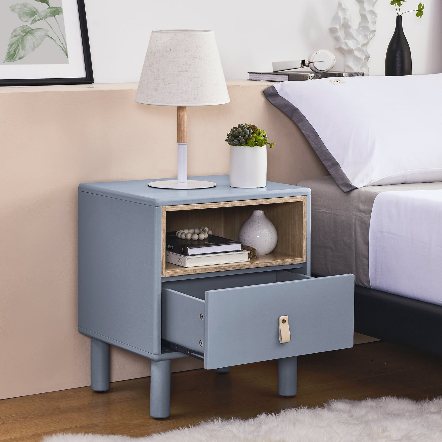 Jiron Modern Compact Drawer Table