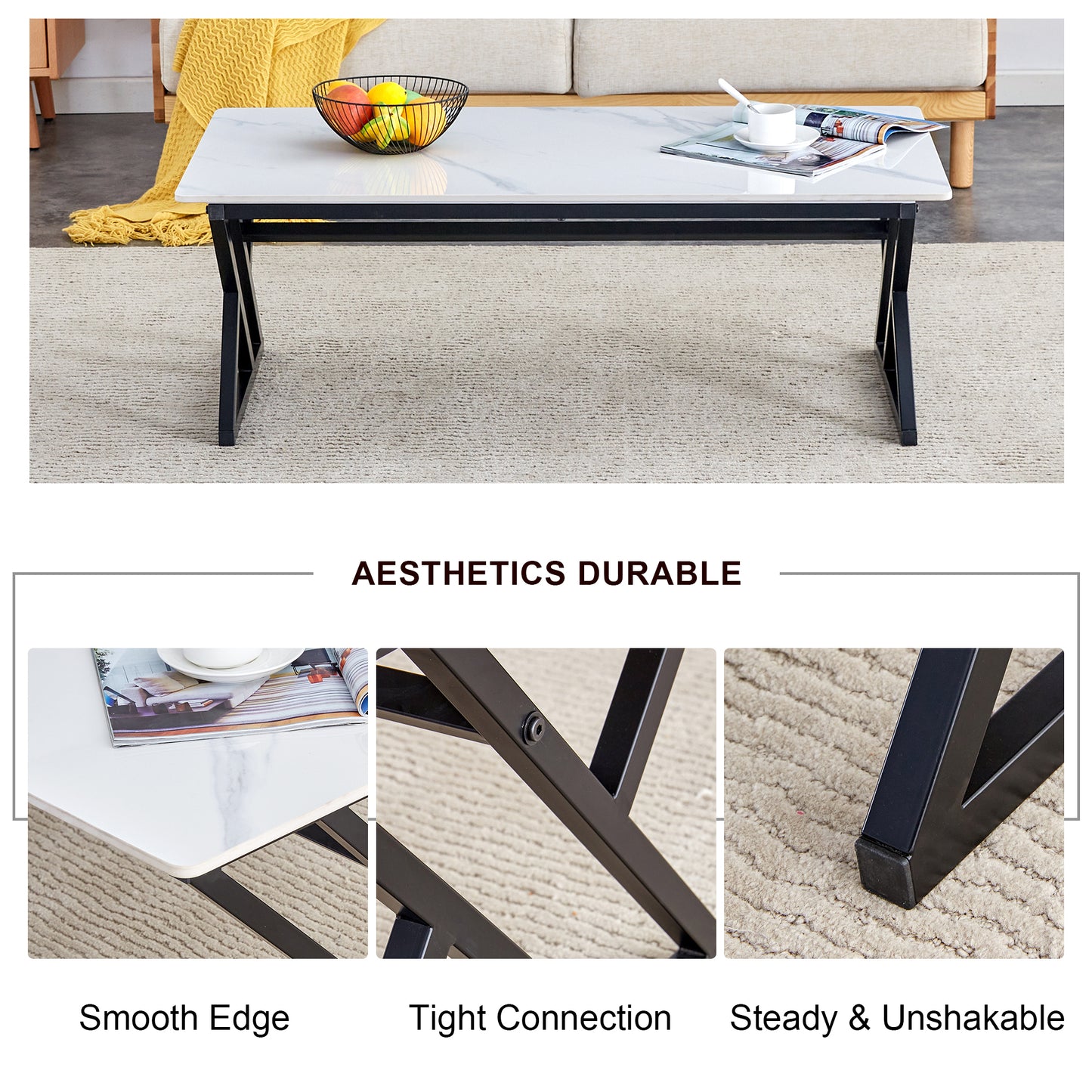 Lazzareschi Modern Monarch Rock Coffee Table