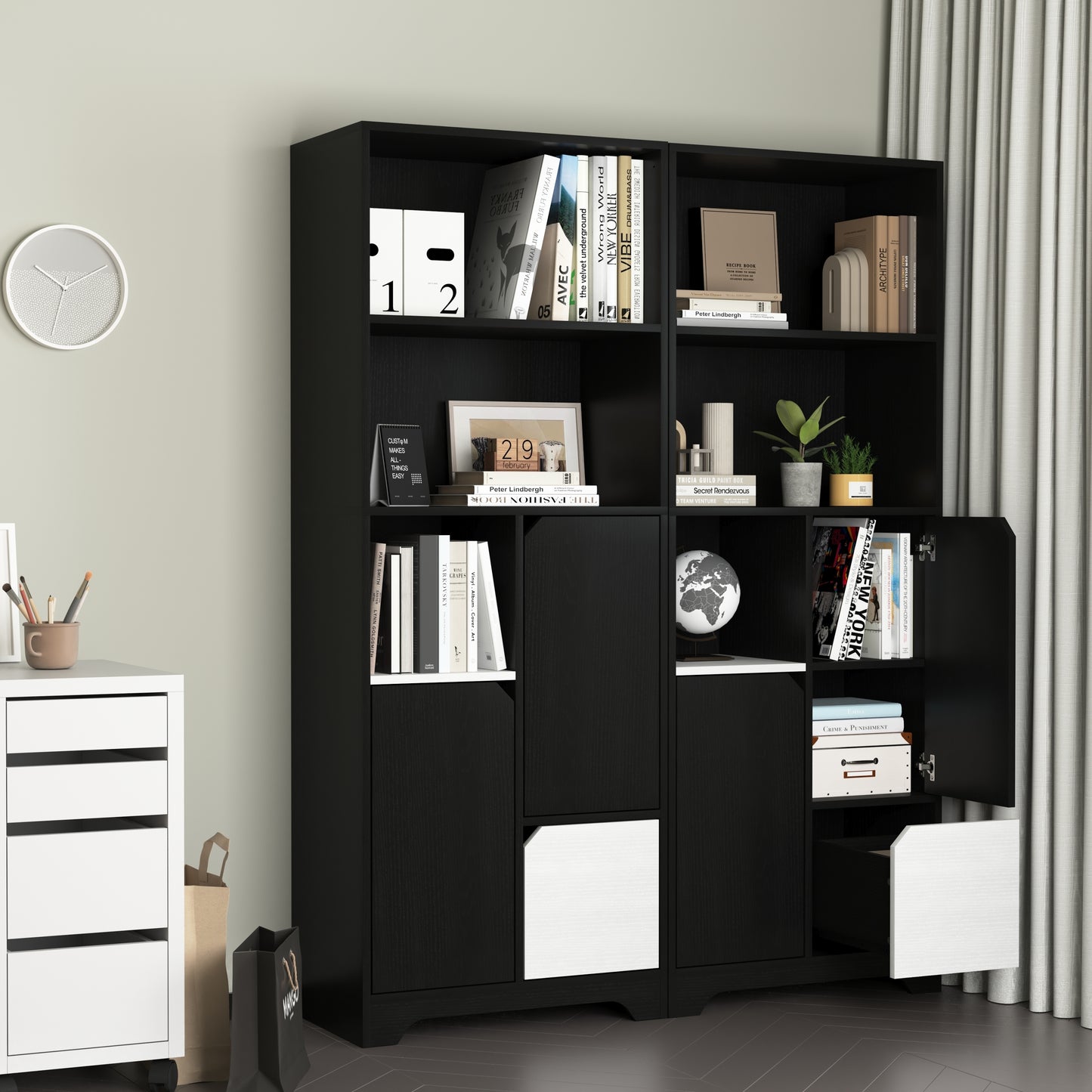 Eda Modern Open Bedroom Storage Cabinet