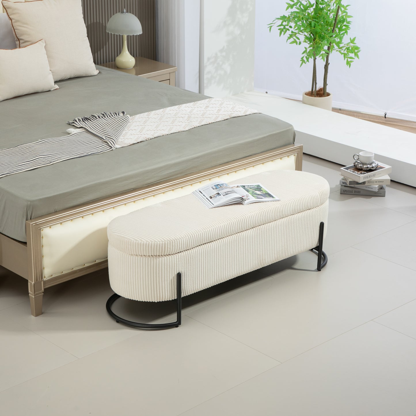 Lula Modern Upholstered Storage Ottoman