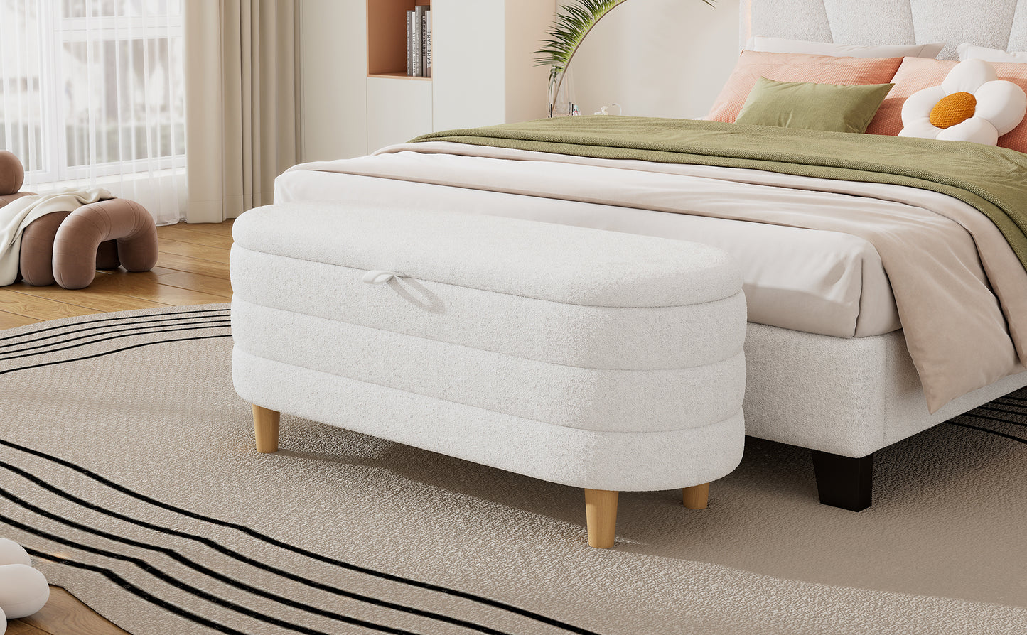 Somerset Contemporary Elegant Storage Ottoman Bench