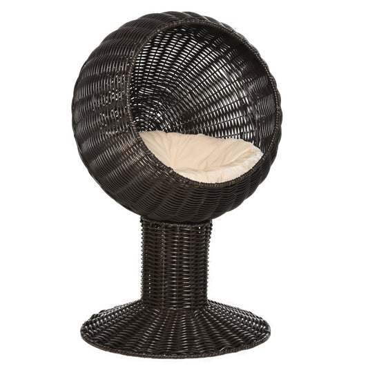 Luz Contemporary Elevated Rattan Cat House