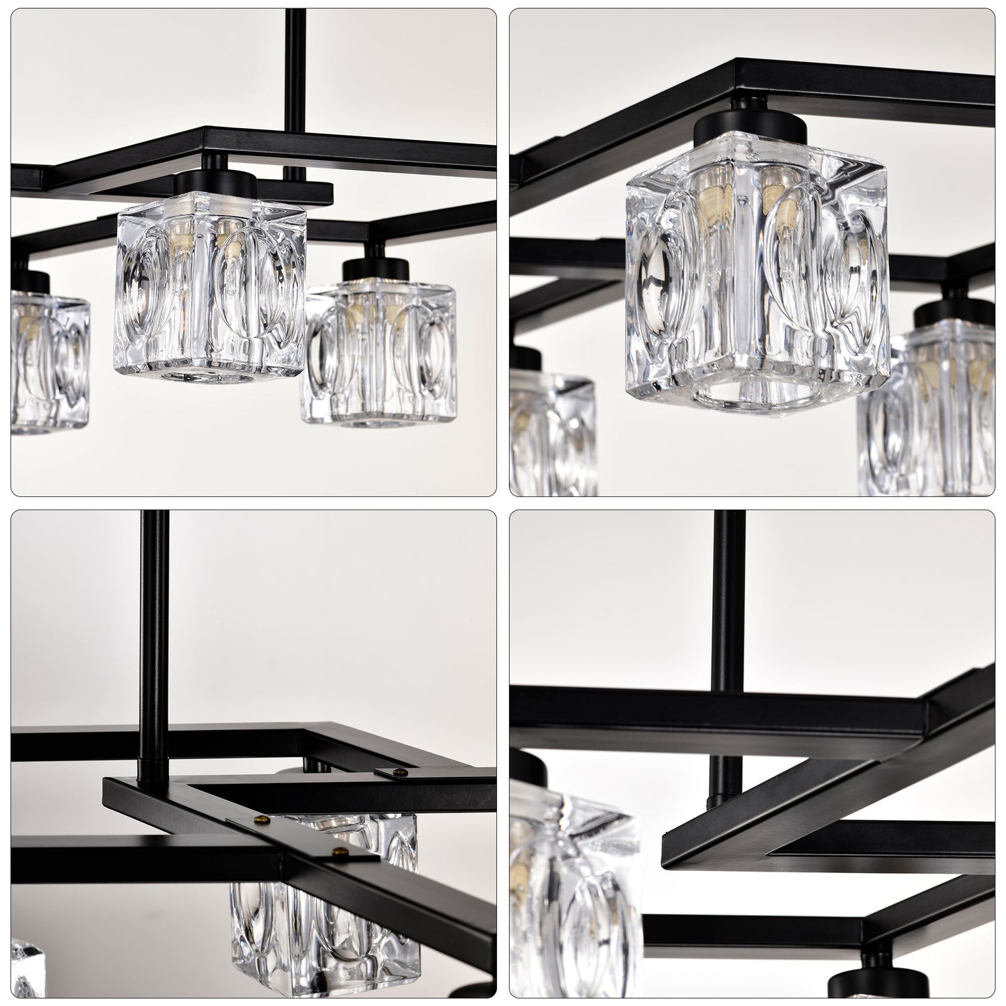 Marcel Industrial Crystal Chandelier