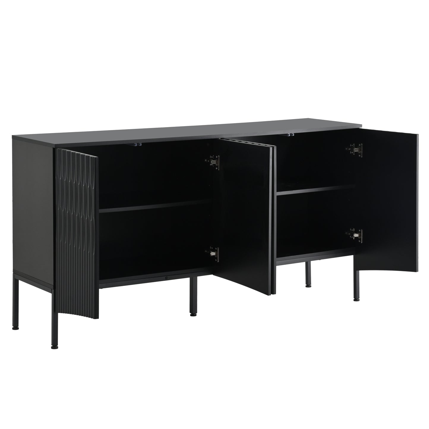 Mission Traditional Elegant Curved Sideboard