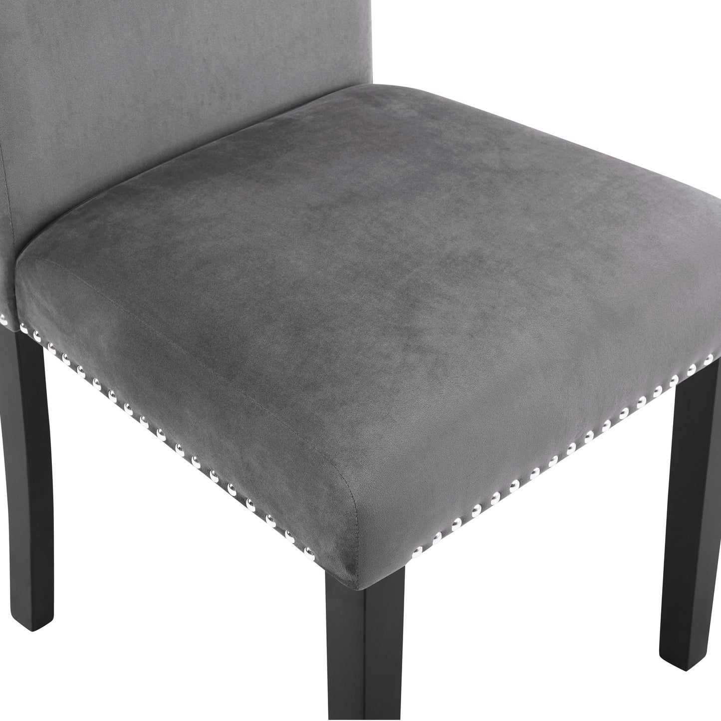 Justo Contemporary Velvet Nailhead Chair
