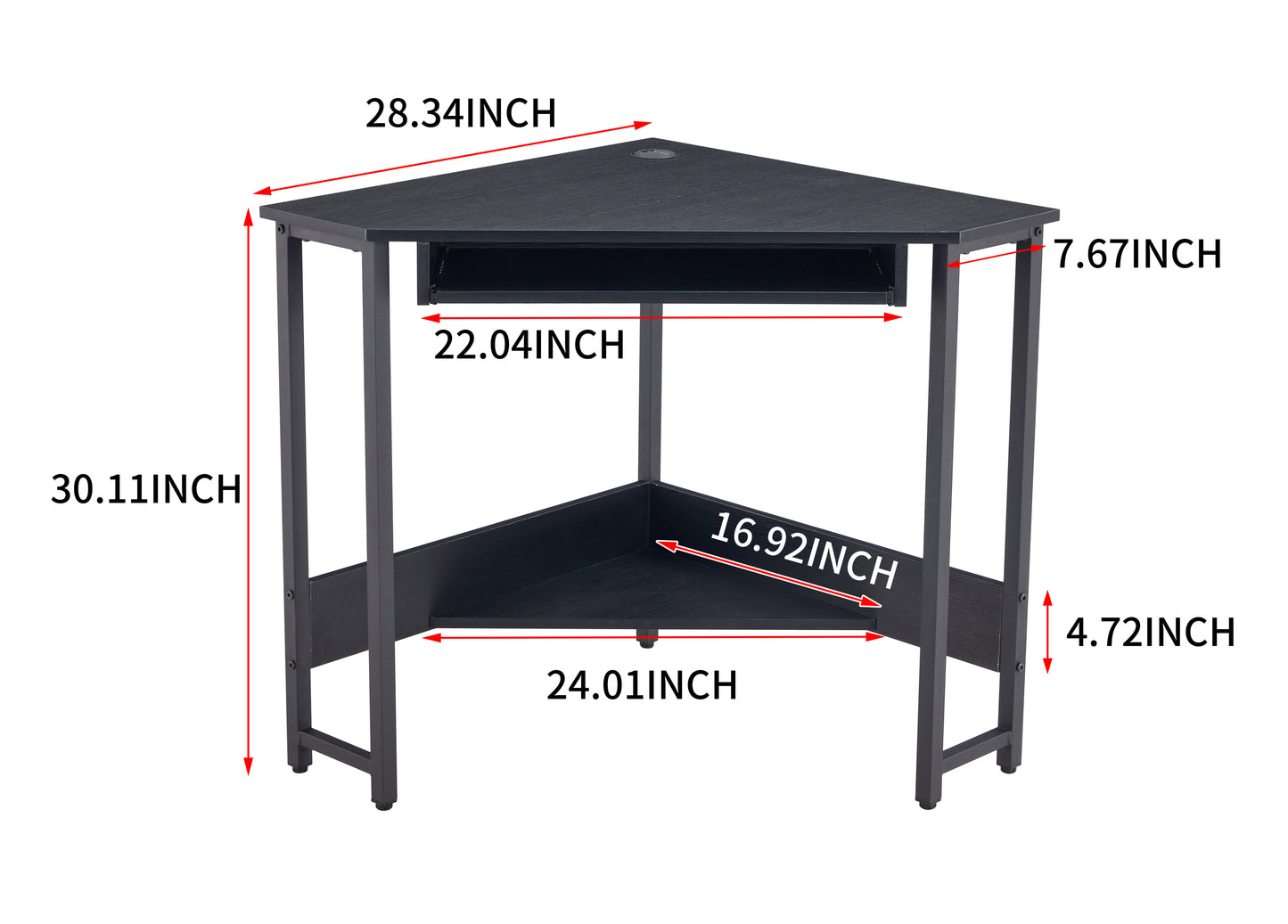 Niles Modern Triangle Corner Computer Desk