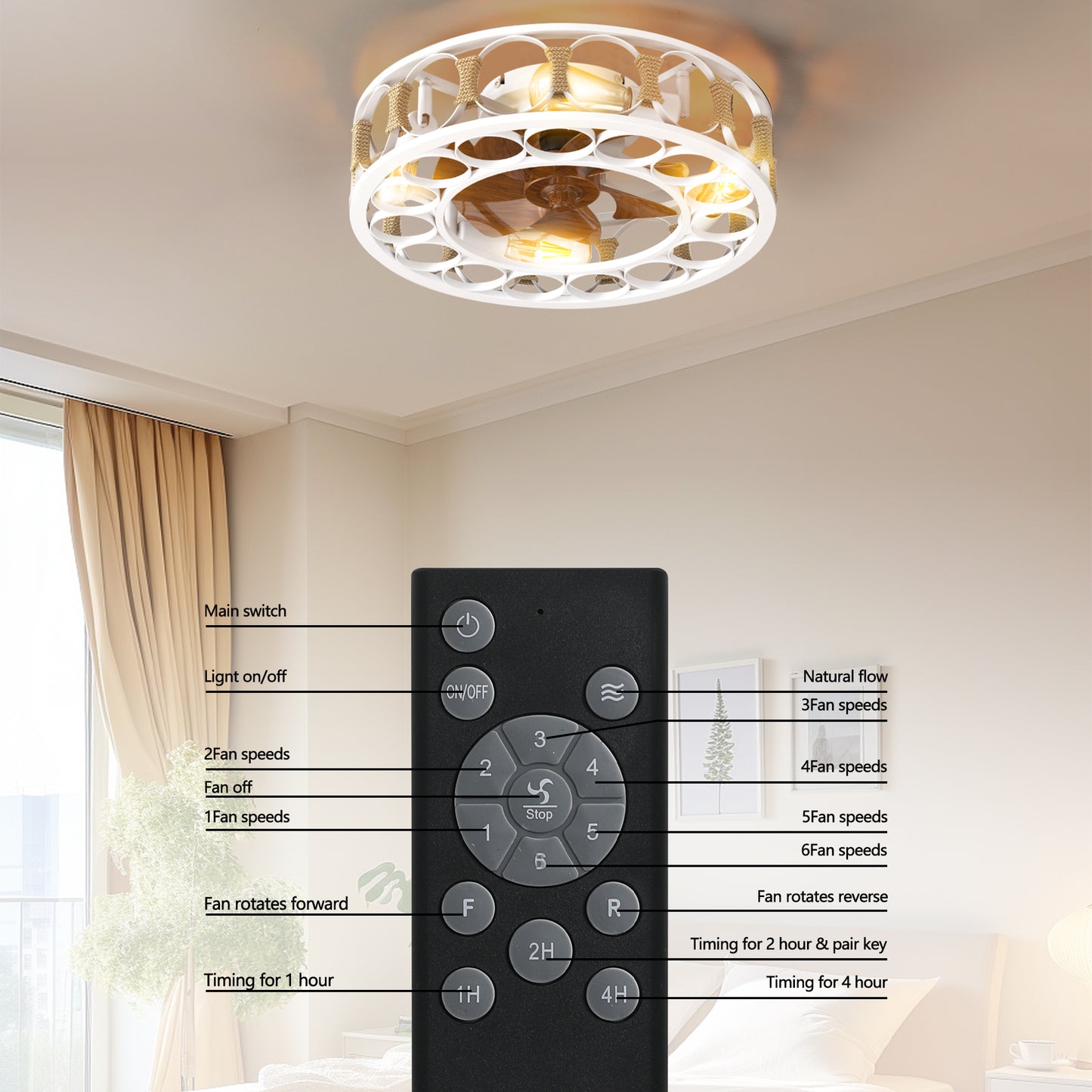Marcel Modern Caged Ceiling Light