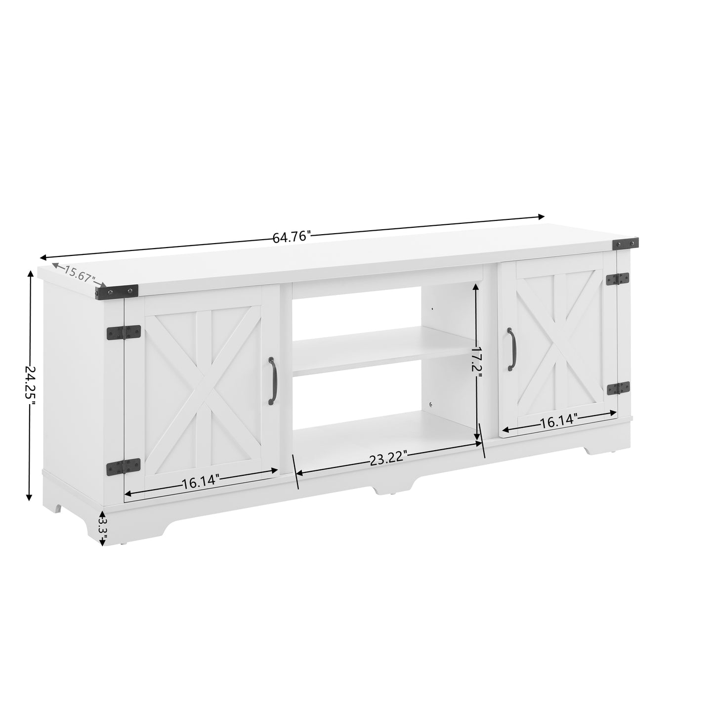 Fitch Modern Farmhouse Media Stand Entertainment