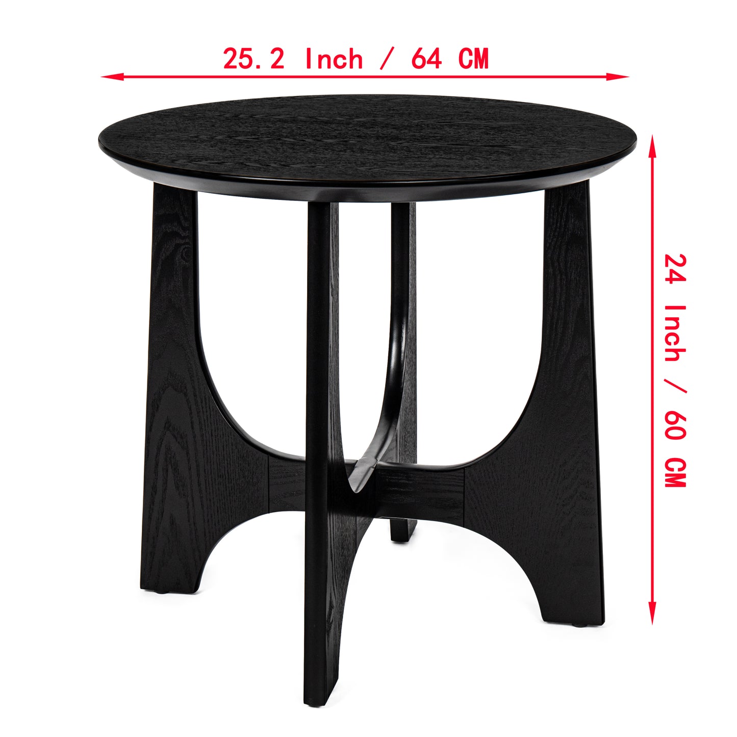 Somerset Contemporary Round Wooden Side Table