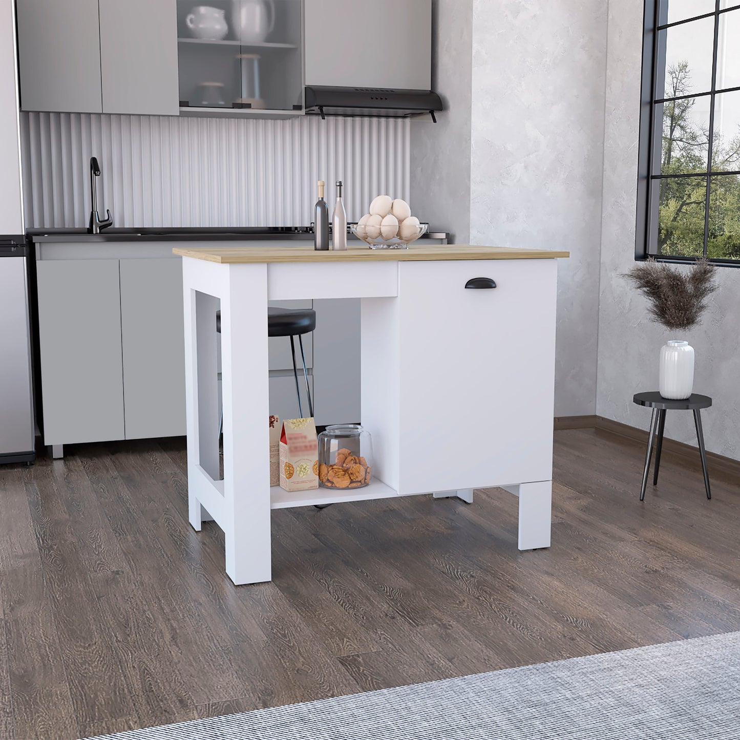 Centerville Modern Velvet Classic Kitchen Island