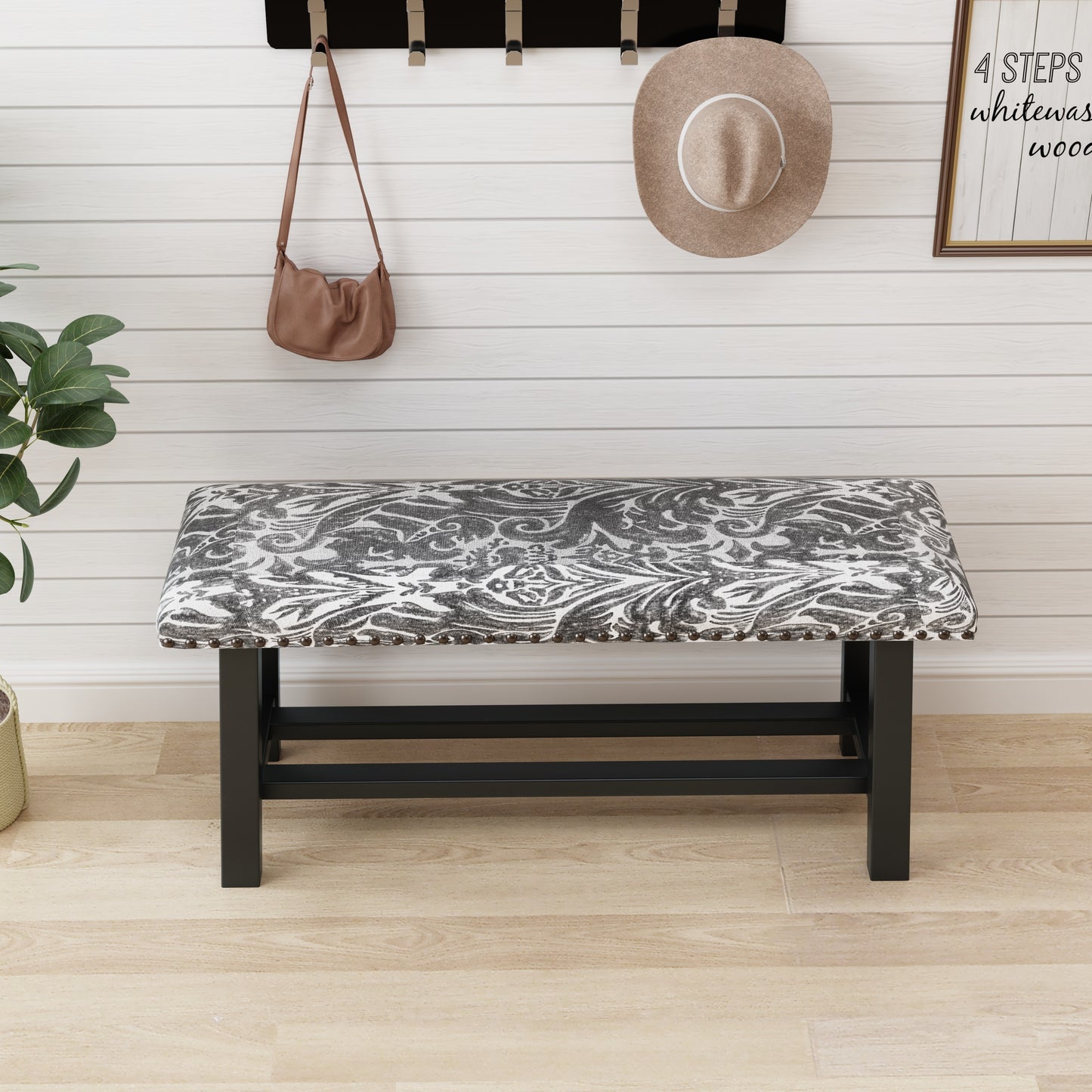 Napa Modern Linen Upholstered Bench
