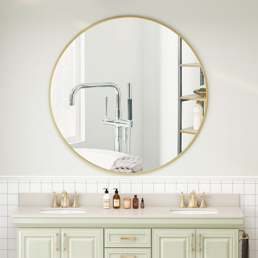 Eda Contemporary Circular Vanity Mirror
