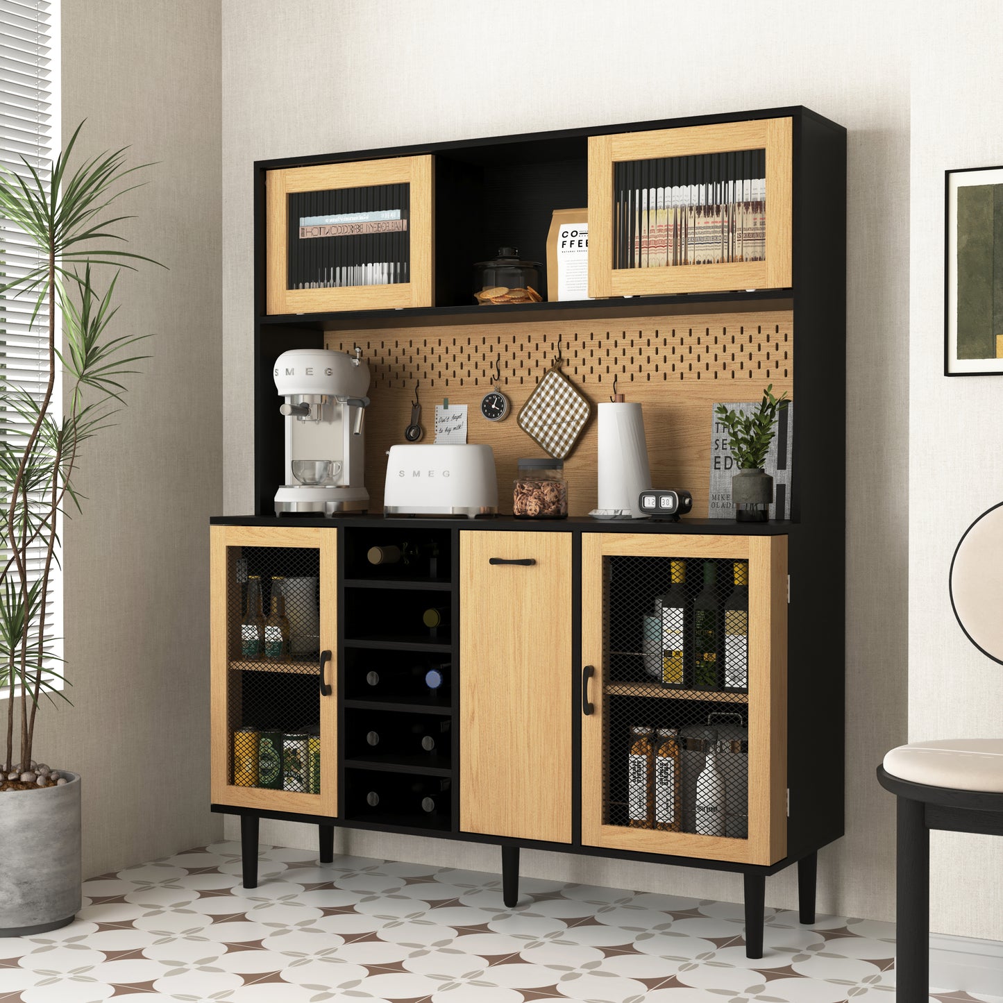 Somerset Modern Velvet Buffet Sideboard Cabinet