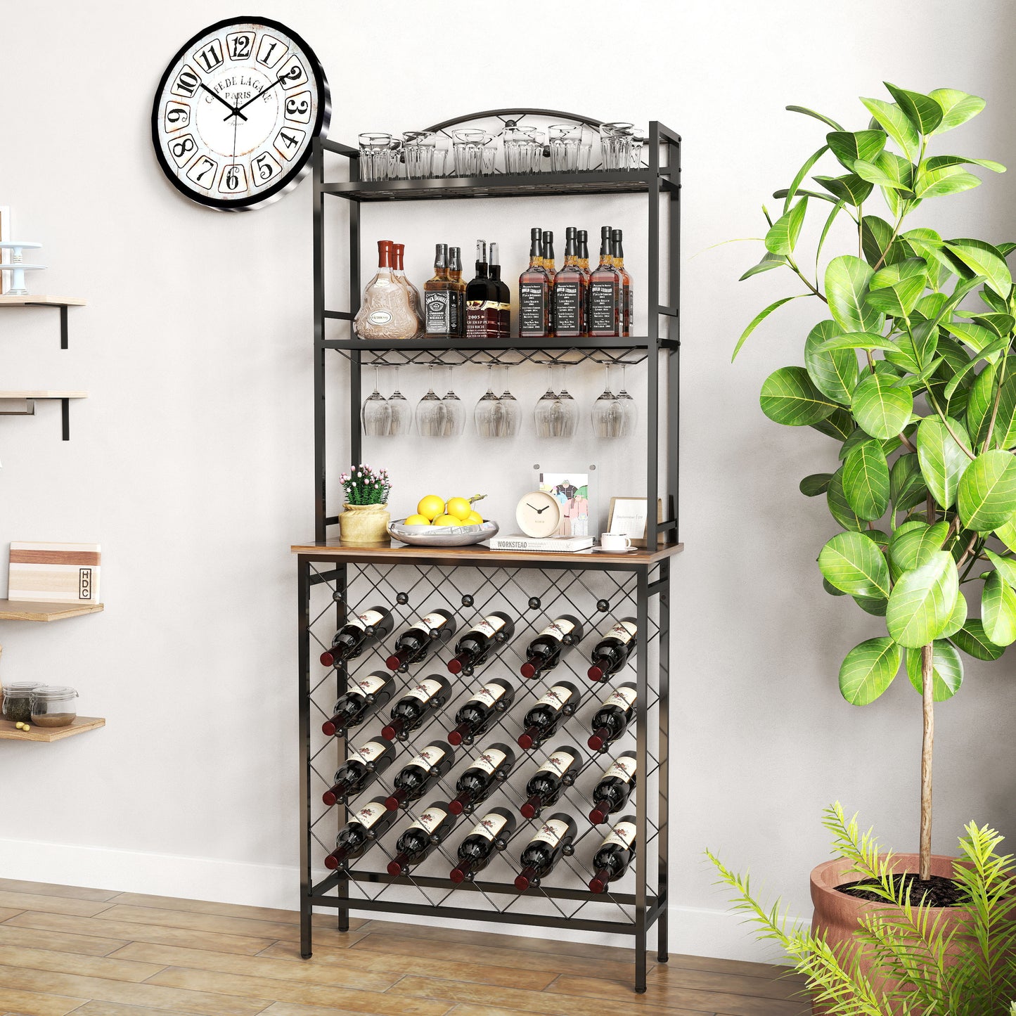 Eda Industrial Metal Wine Rack